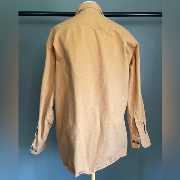 Cabela's Men's Mustard Yellow Chamois Shirt Jacket - Picture 5 of 5